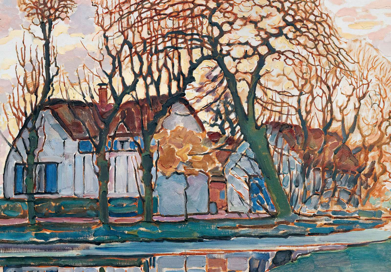Reprodukcija „Ferma prie Duivendrechto“, Piet Mondrian (1916)