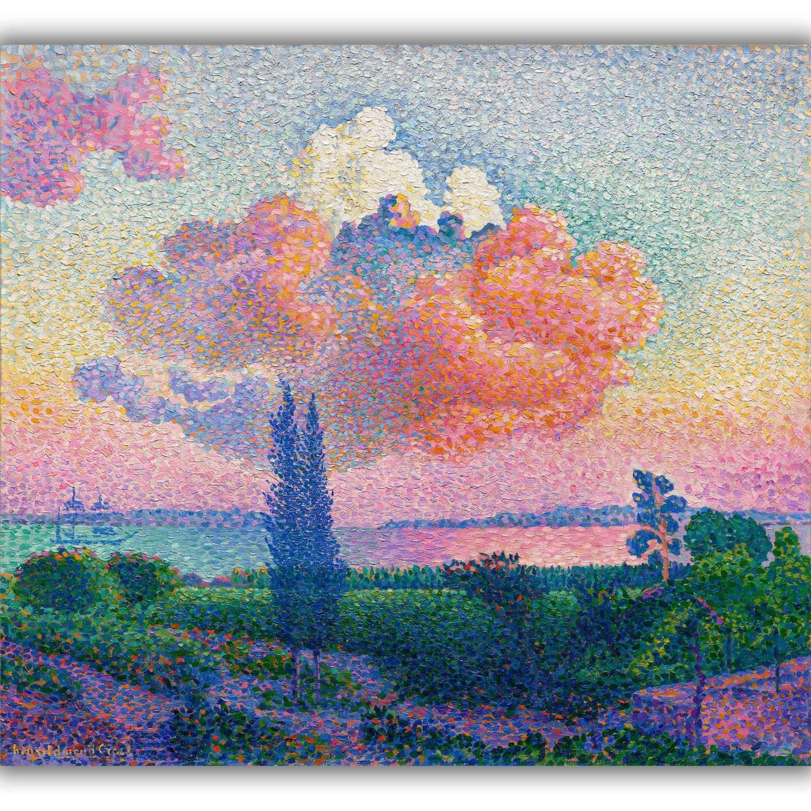 Reprodukcija „Rožinis debesis“, Henri-Edmond Cross