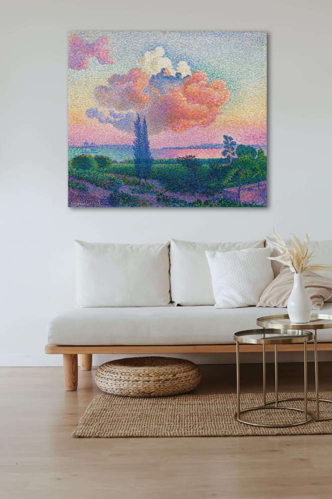 Reprodukcija „Rožinis debesis“, Henri-Edmond Cross