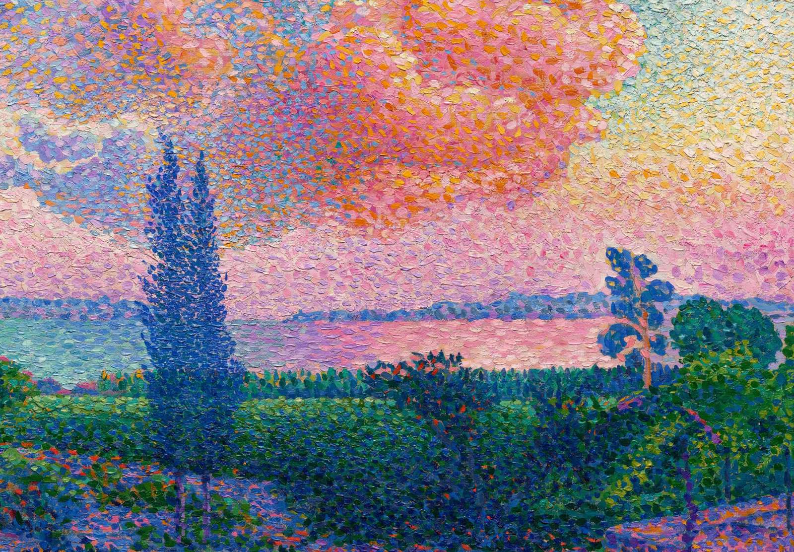 Reprodukcija „Rožinis debesis“, Henri-Edmond Cross