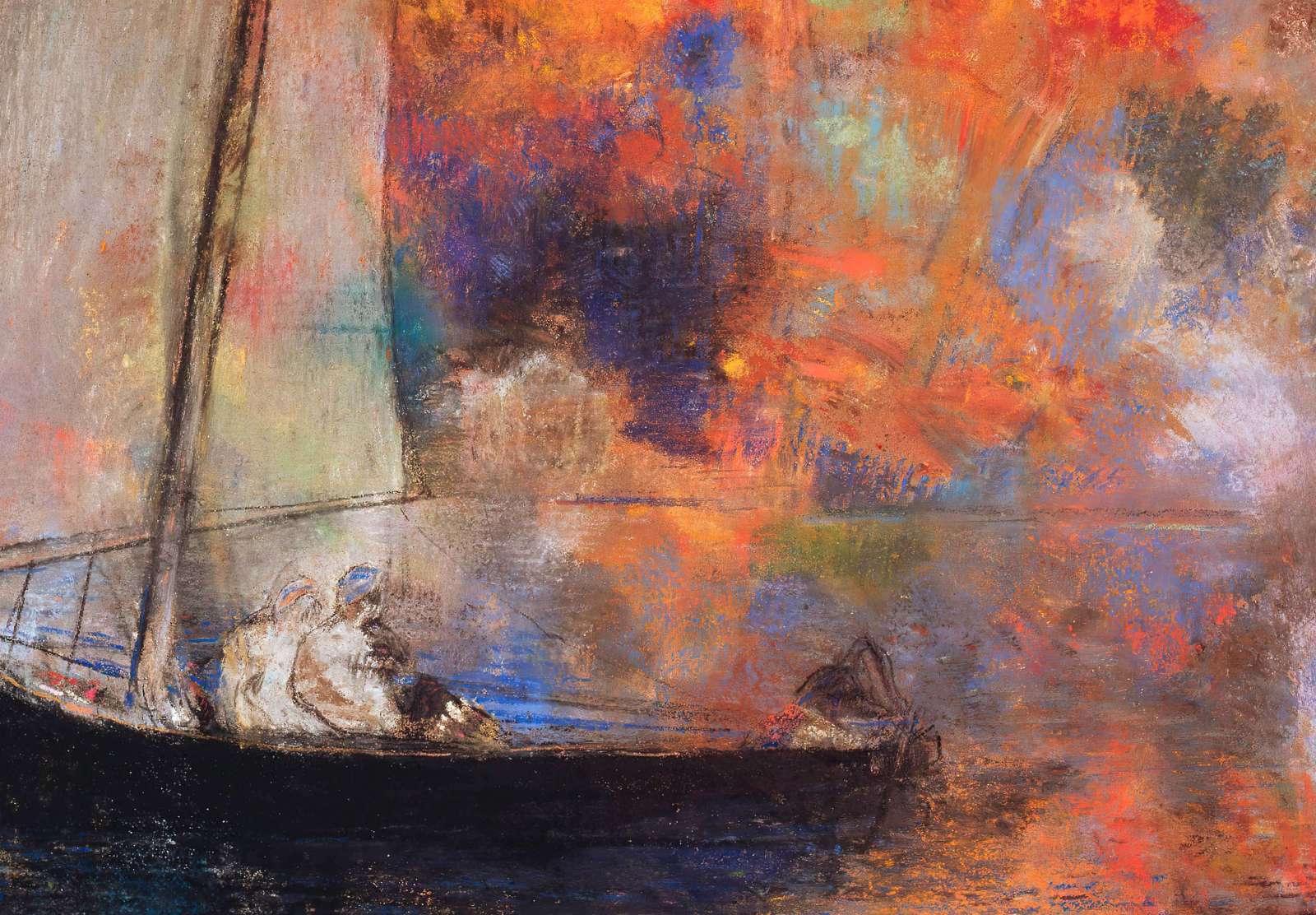 Reprodukcija „Gėlių debesys“, Odilon Redon (1903)