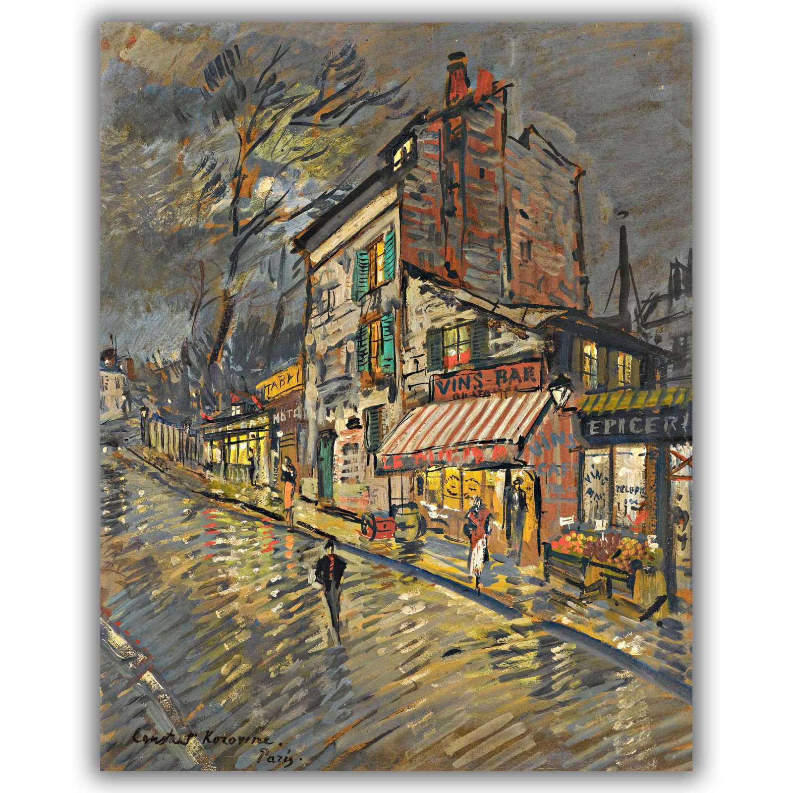 Reprodukcija „Naktinis Paryžius“, Konstantin Alexeevich Korovin