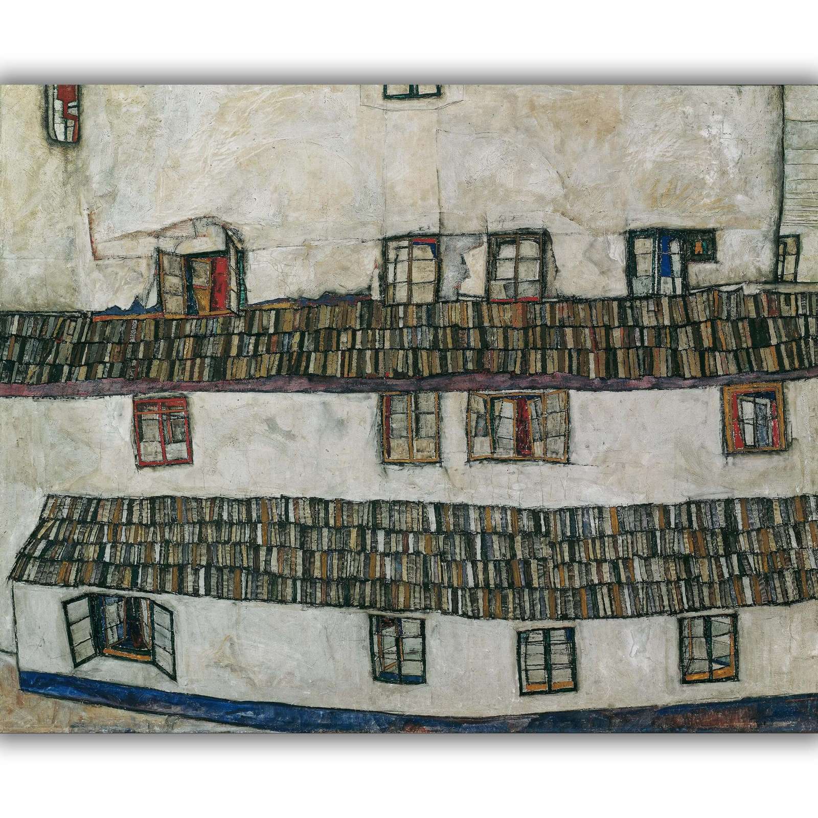 Reprodukcija „Namo siena“, Egon Schiele (1914)