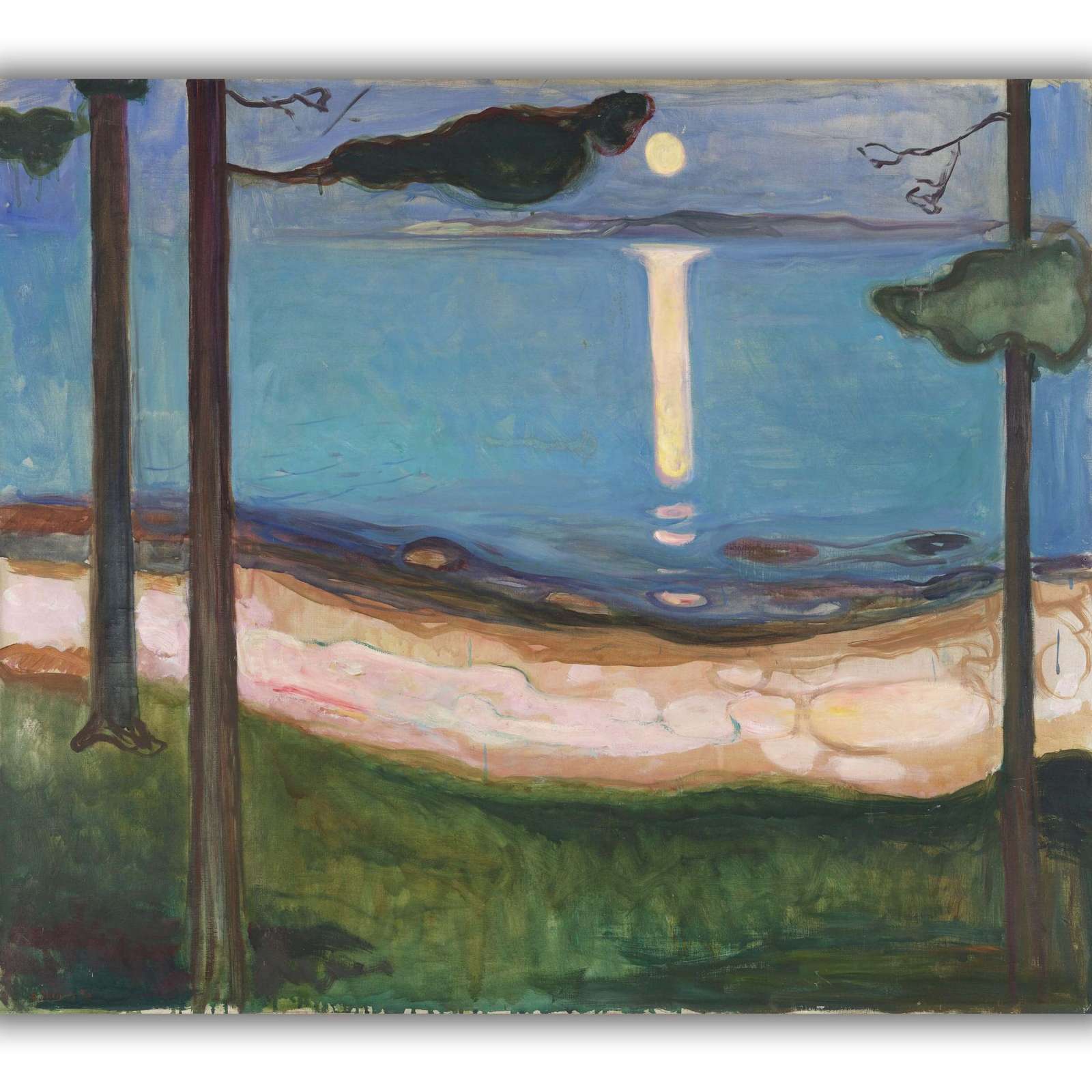 Reprodukcija „Mėnulio šviesa“, Edvard Munch (1895)