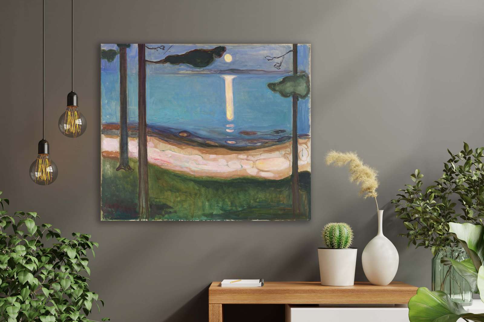 Reprodukcija „Mėnulio šviesa“, Edvard Munch (1895)