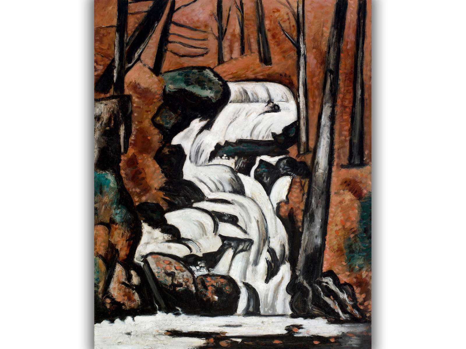 Reprodukcija „Smelt Brook kriokliai“, Marsden Hartley (1937)