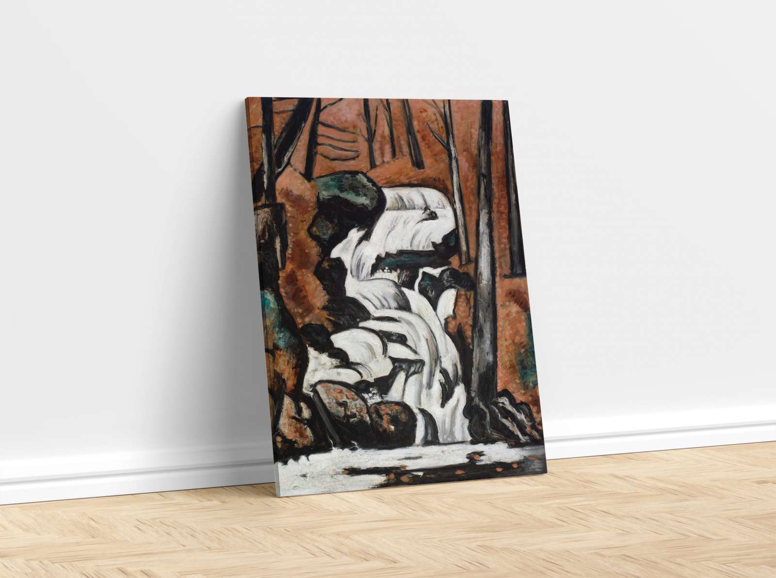 Reprodukcija „Smelt Brook kriokliai“, Marsden Hartley (1937)
