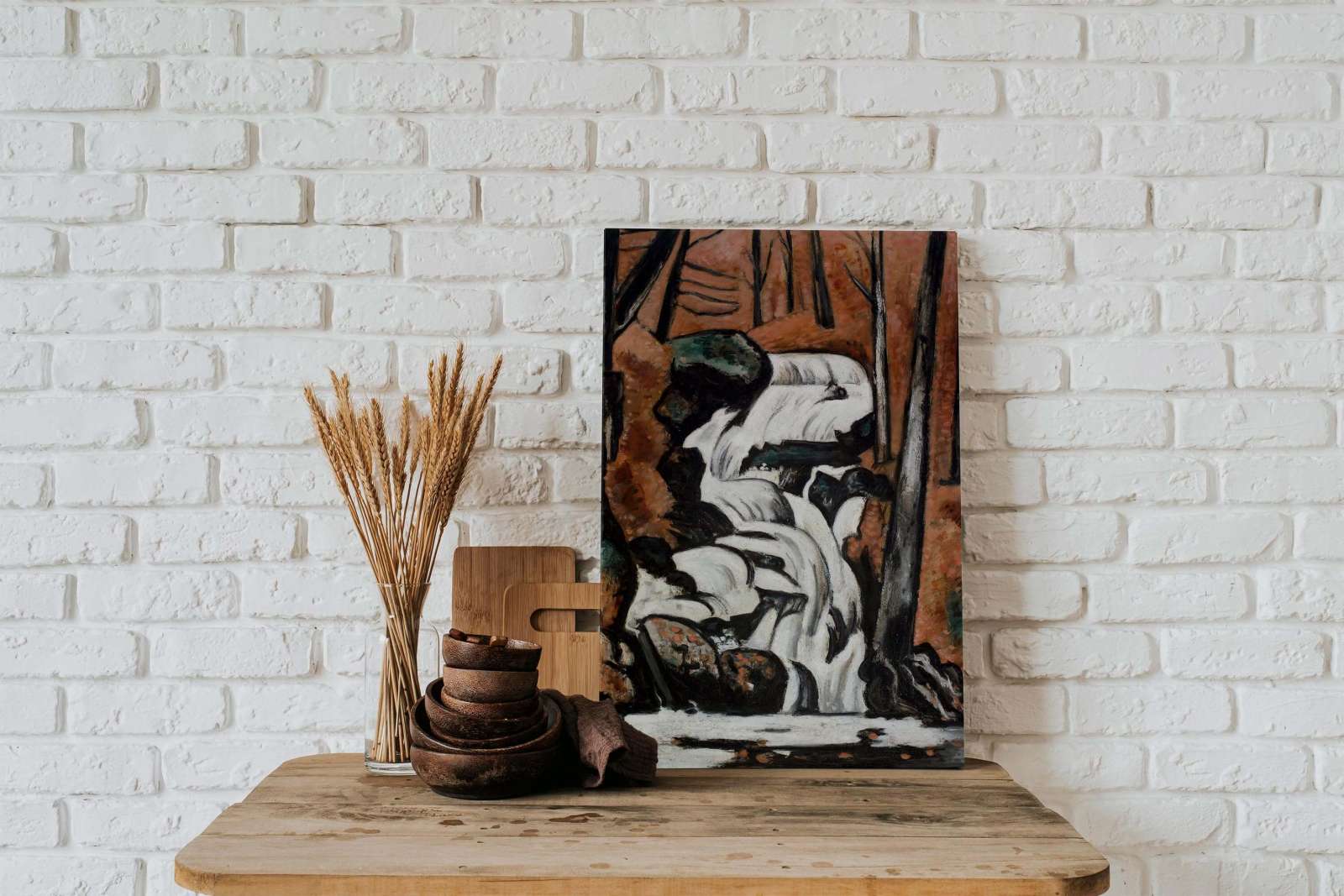 Reprodukcija „Smelt Brook kriokliai“, Marsden Hartley (1937)
