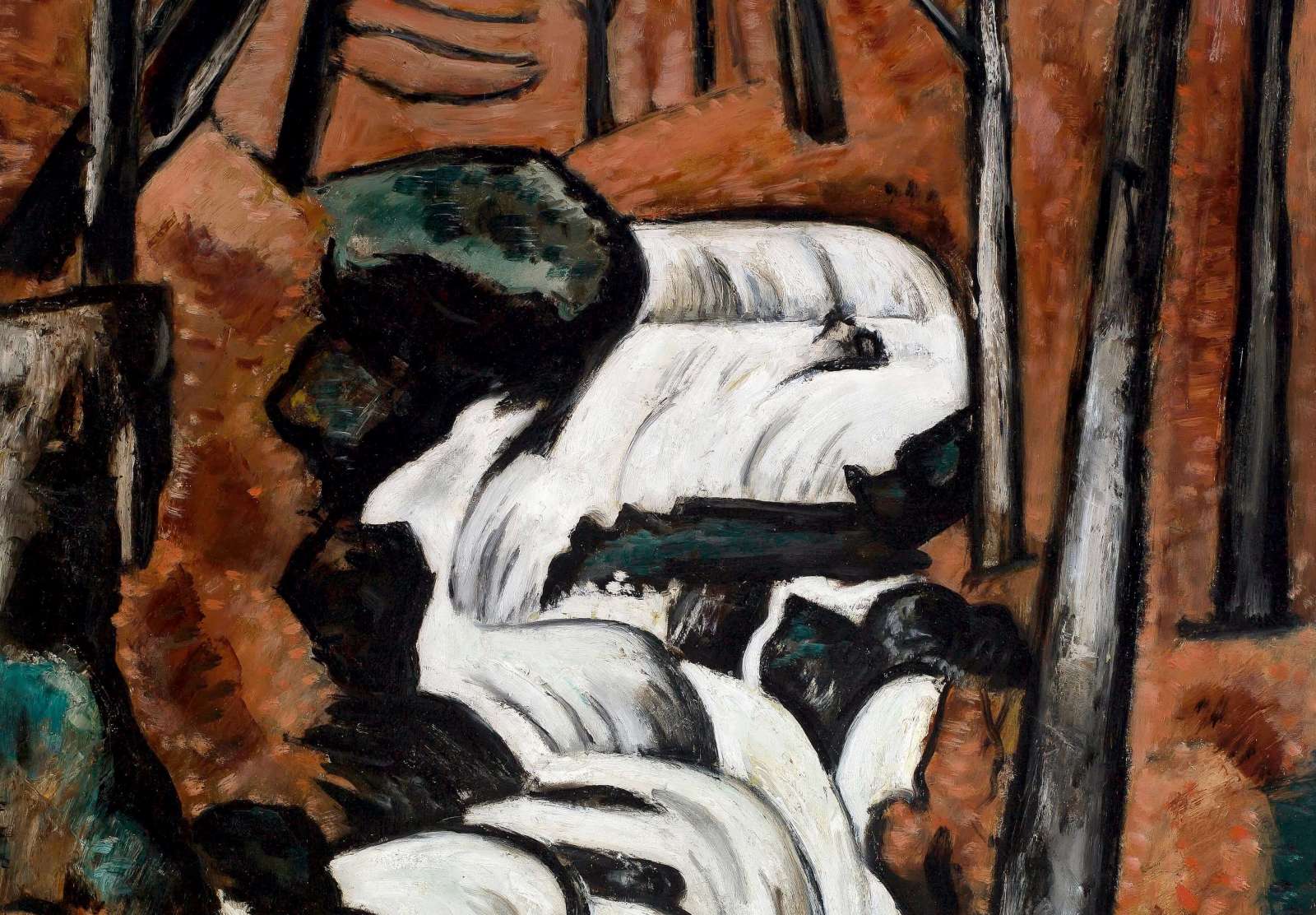 Reprodukcija „Smelt Brook kriokliai“, Marsden Hartley (1937)