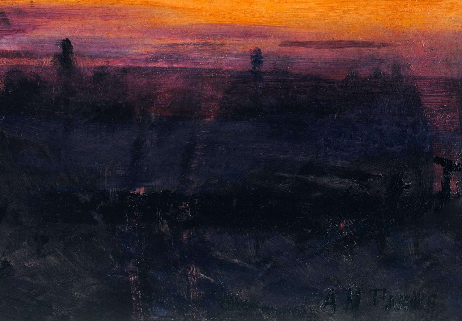 Reprodukcija „Raudonųjų flamingų nuspalvintas dangus“, Abbott Handerson Thayer