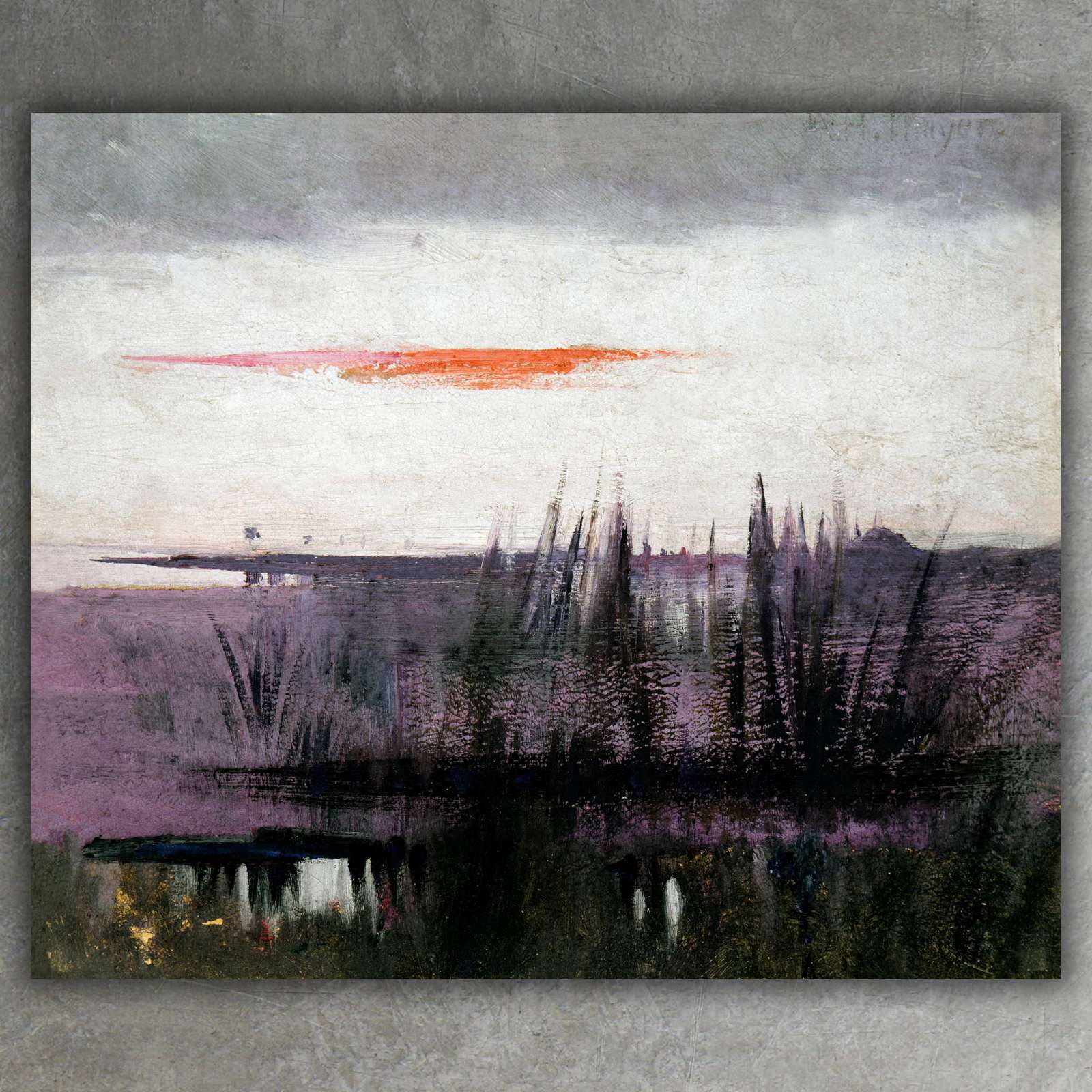 Reprodukcija „Baltųjų flamingų nuspalvintas dangus“, Abbott Handerson Thayer