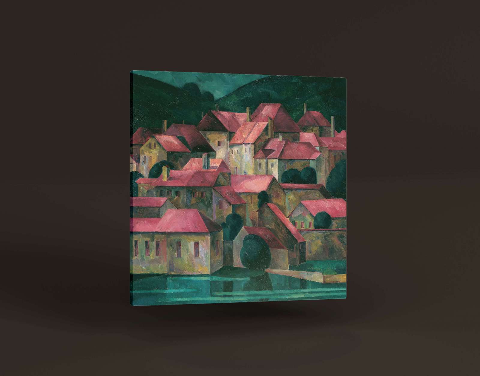 Reprodukcija „Raudoni stogai“, Maximilian Reinitz (1927)