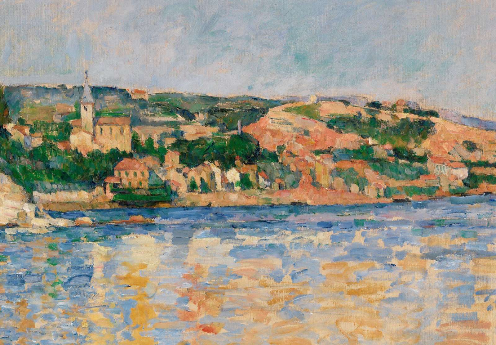 Reprodukcija „Kaimas prie vandens“, Paul Cézanne (1876)