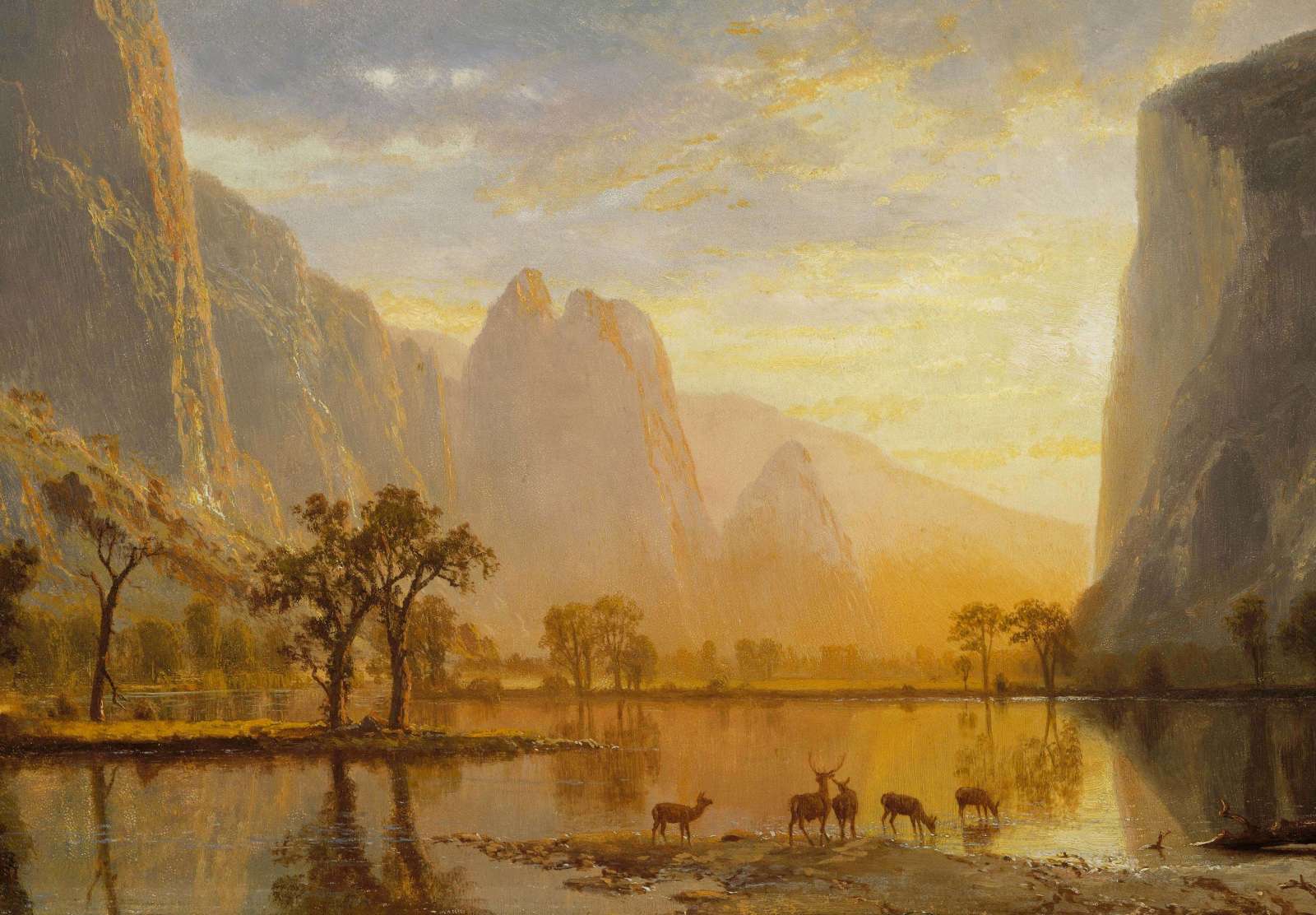 Reprodukcija „Josemičio slėnis“, Albert Bierstadt (1864)
