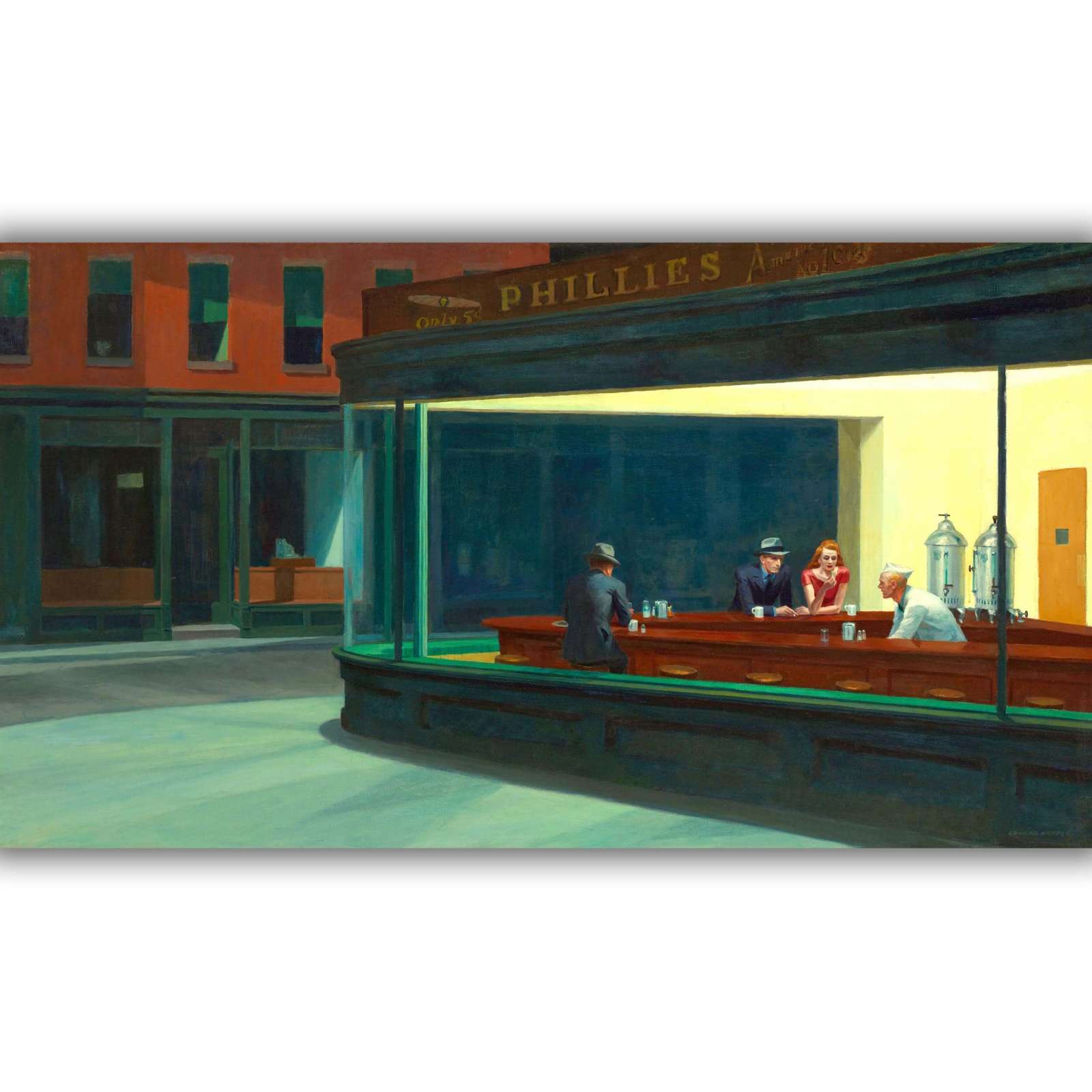 Reprodukcija „Naktinėtojai“, Edward Hopper (1942)