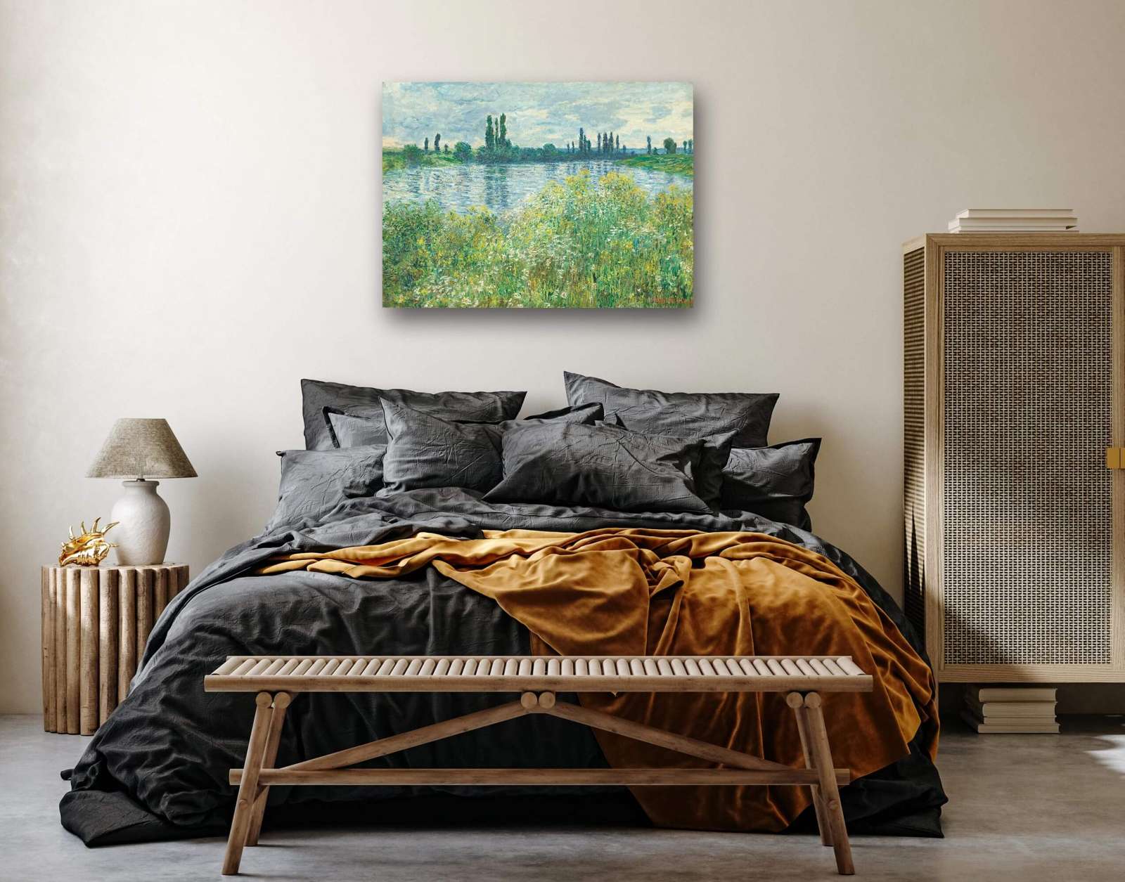 Reprodukcija „Senos krantai“, Claude Monet (1880)