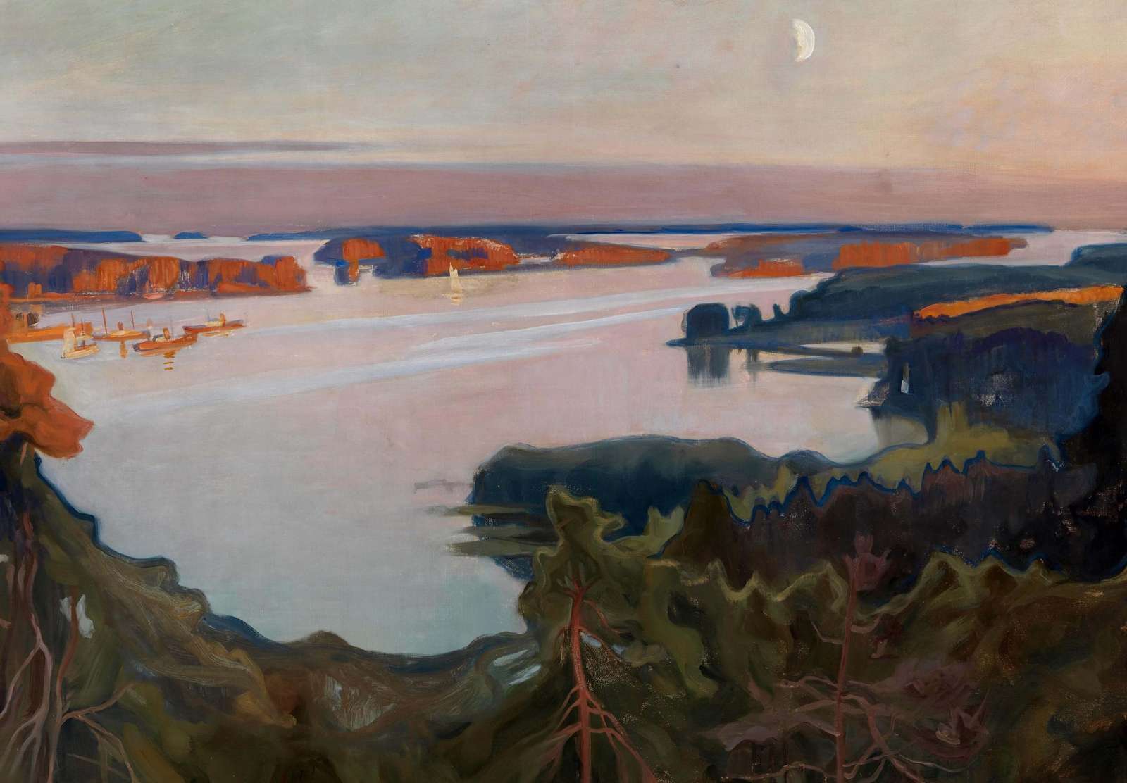Reprodukcija „Vaizdas virš Haiko“, Albert Edelfelt (1899)