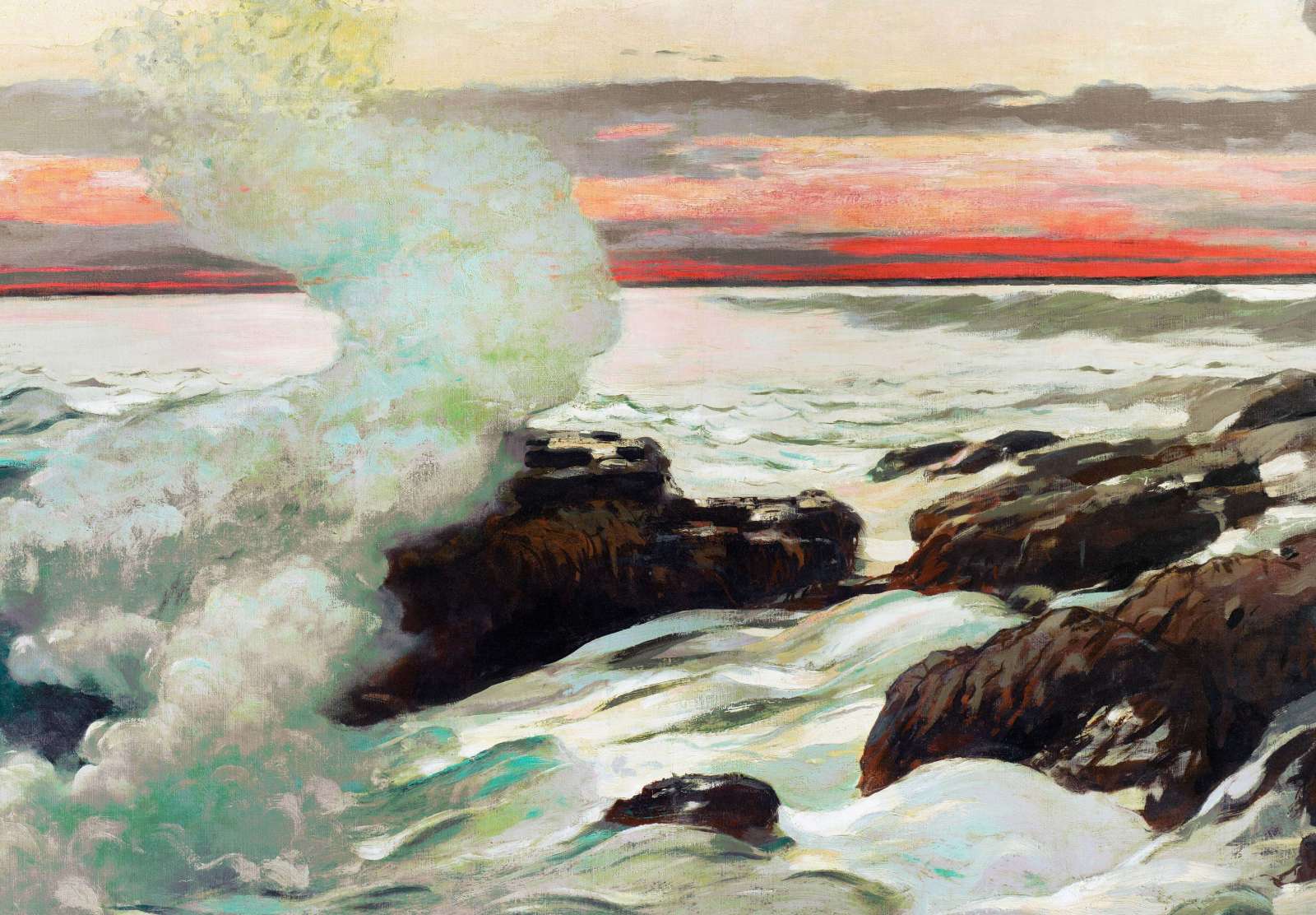 Reprodukcija „Vest Pointo Proutso sąsiauris“, Winslow Homer (1900)