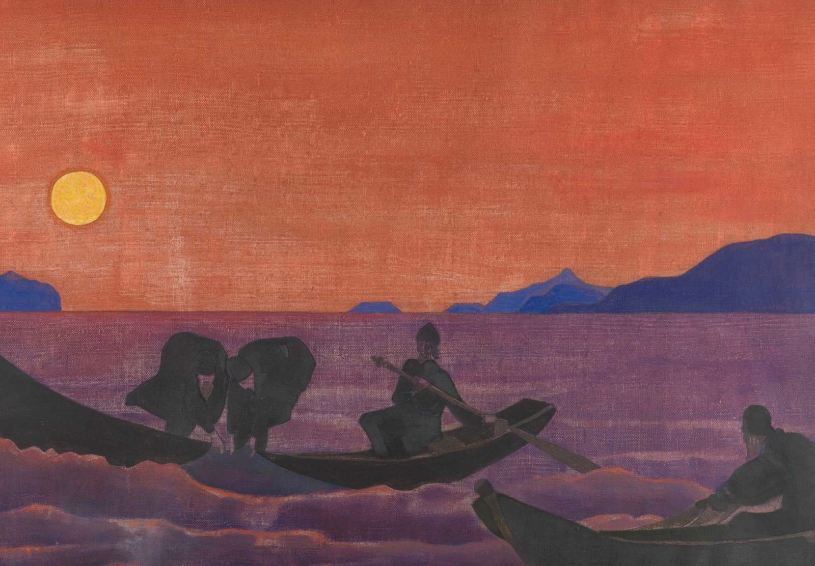 Reprodukcija „Ir mes žvejojame“, Nicholas Roerich (1922)