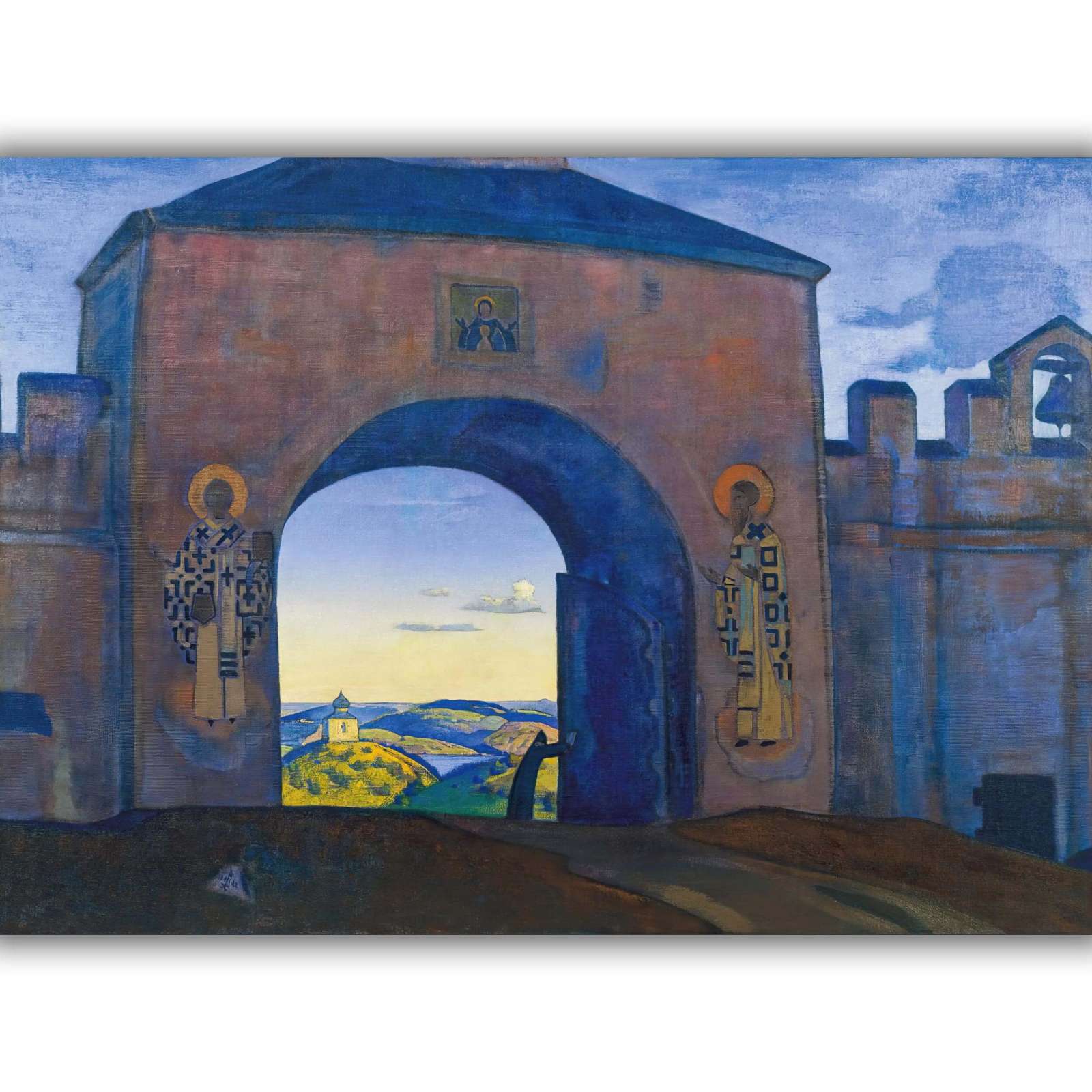 Reprodukcija „Ir mes atveriame vartus“, Nicholas Roerich (1922)