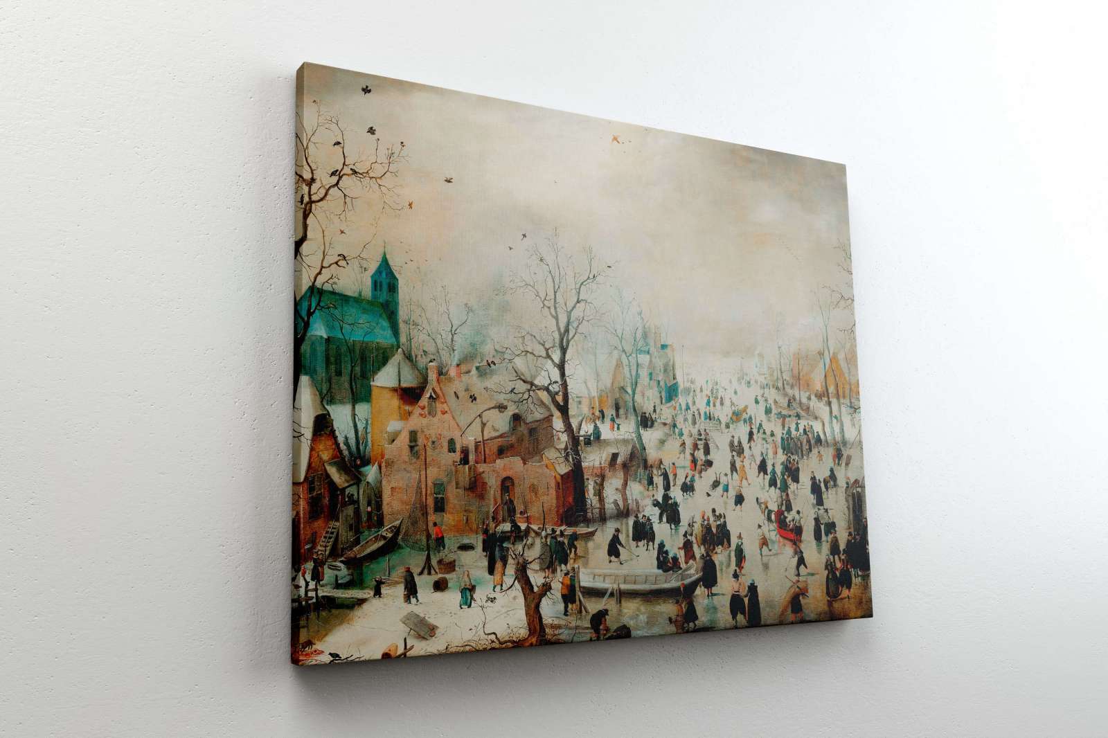 Reprodukcija „Žiemos peizažas su čiuožėjais ant ledo“, Hendrick Avercamp (1608)