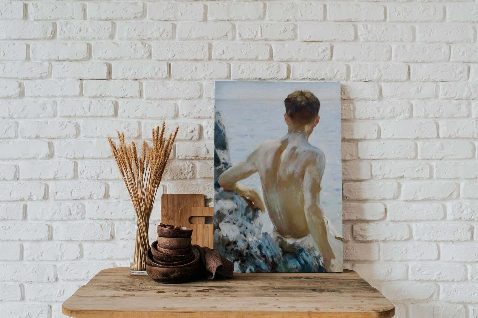 Reprodukcija „Paplūdimio studija“, Henry Scott Tuke