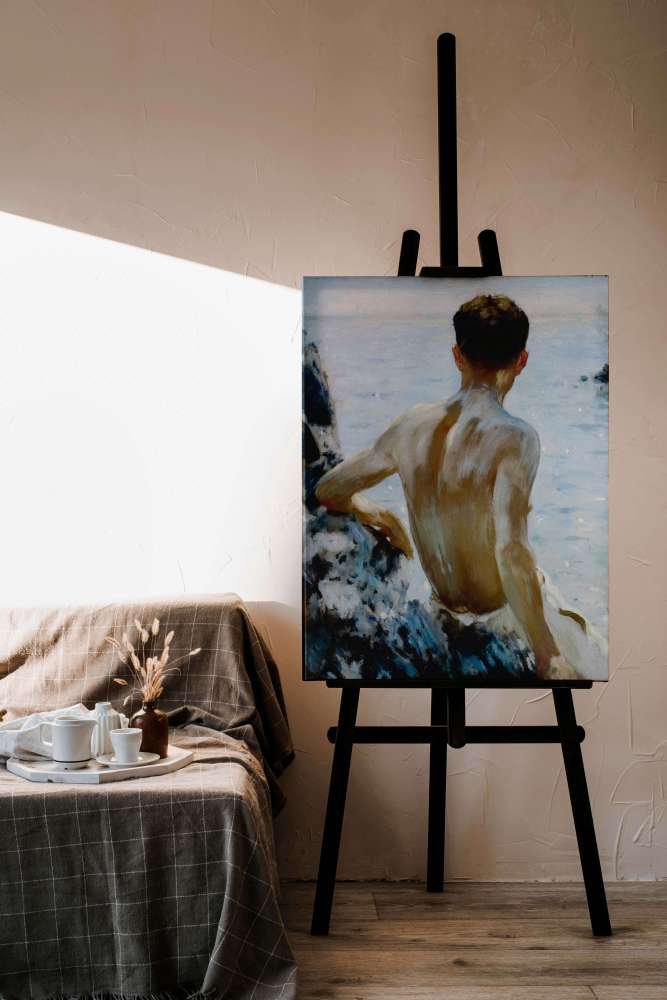 Reprodukcija „Paplūdimio studija“, Henry Scott Tuke