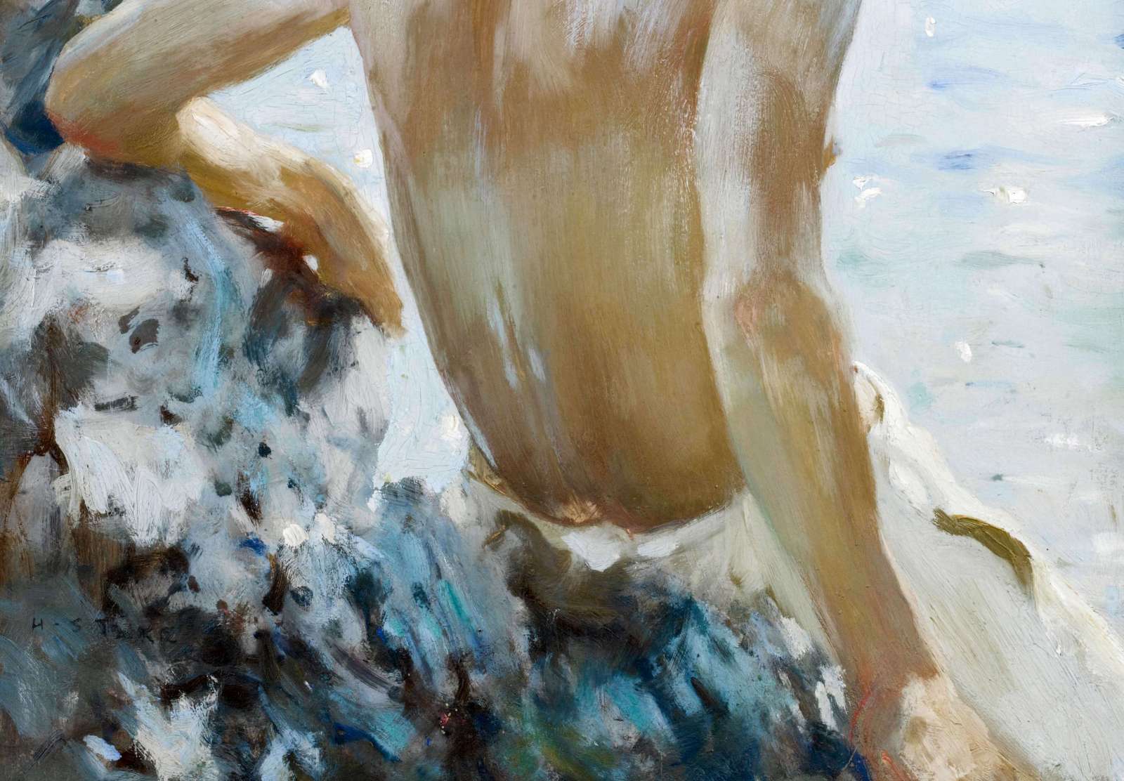 Reprodukcija „Paplūdimio studija“, Henry Scott Tuke
