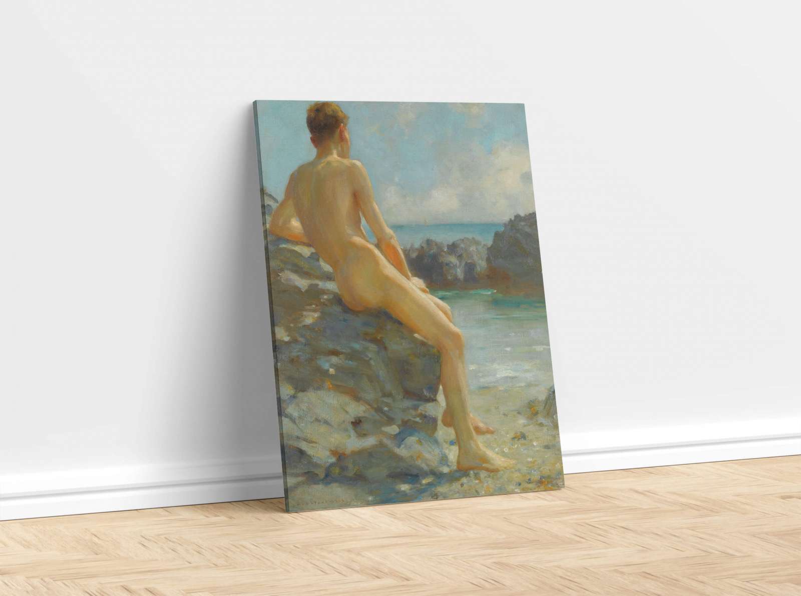 Reprodukcija „Mauduolis“, Henry Scott Tuke (1924)