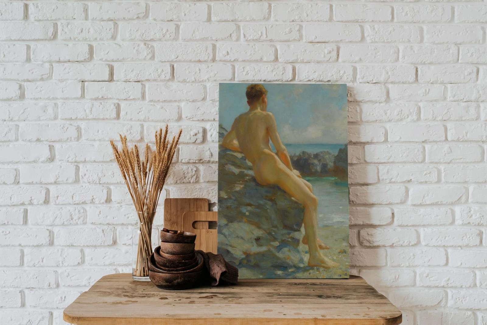 Reprodukcija „Mauduolis“, Henry Scott Tuke (1924)
