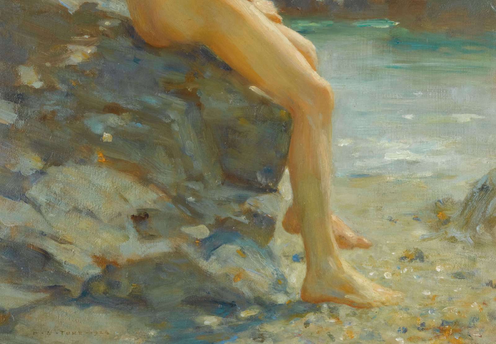 Reprodukcija „Mauduolis“, Henry Scott Tuke (1924)