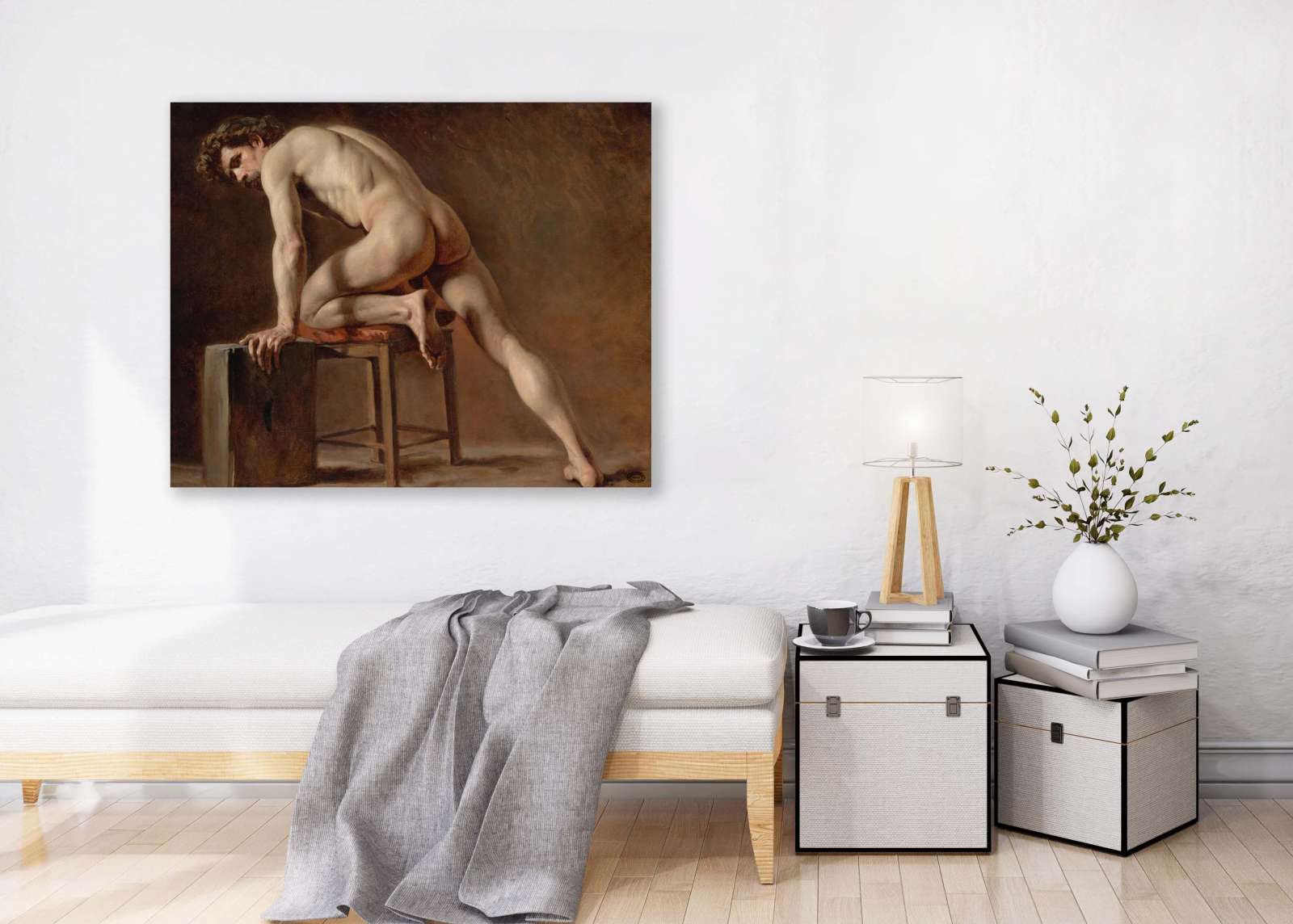 Reprodukcija „Nuogo vyro studija“, Gustave Courbet