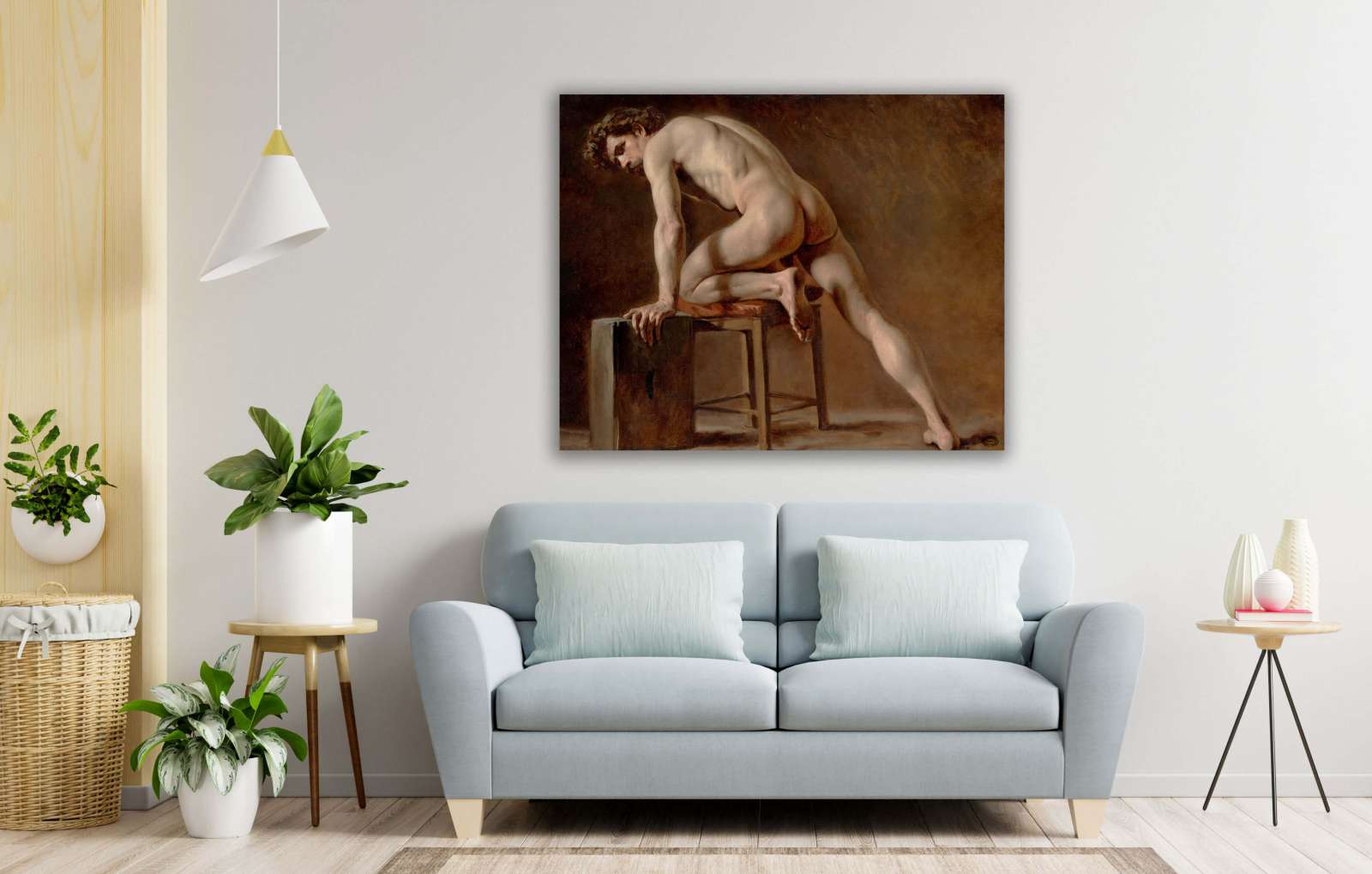 Reprodukcija „Nuogo vyro studija“, Gustave Courbet