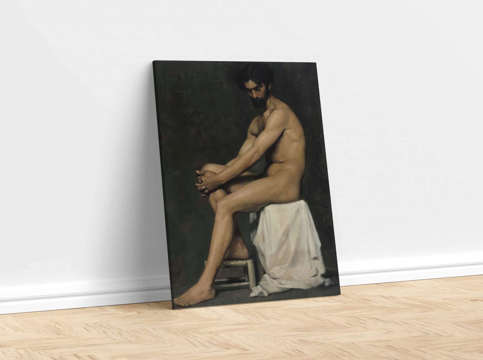 Reprodukcija „Sėdintis vyras“, Albert Edelfelt (1875)