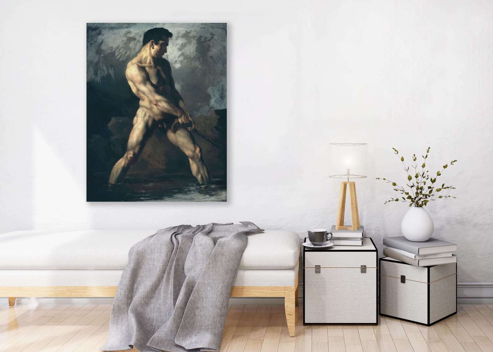 Reprodukcija „Nuogas vandenyje“, Théodore Géricault (1818)