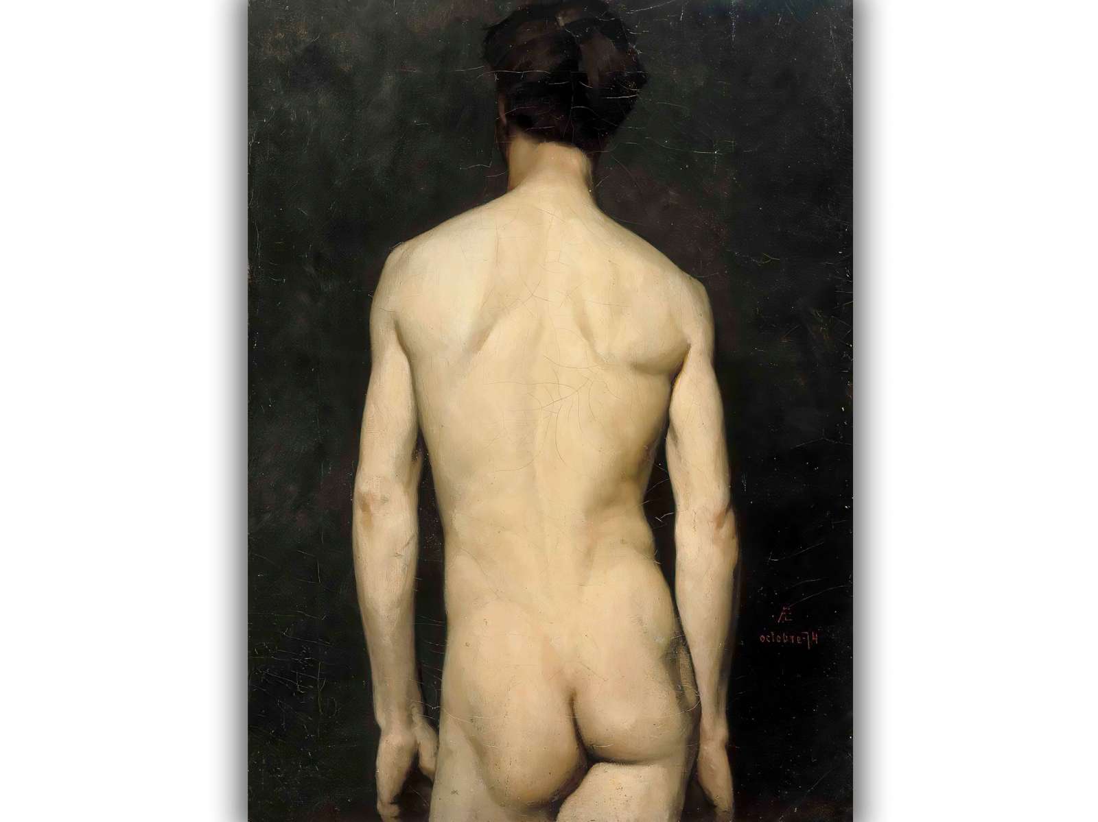 Reprodukcija „Vyro akademinė studija“, Albert Edelfelt (1874)