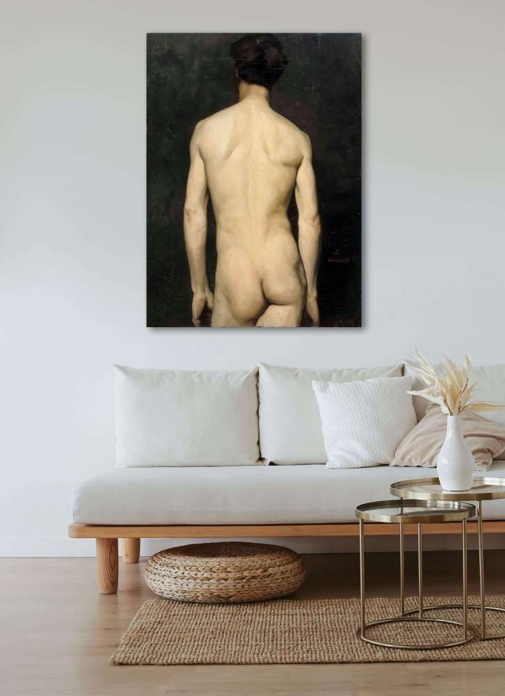 Reprodukcija „Vyro akademinė studija“, Albert Edelfelt (1874)