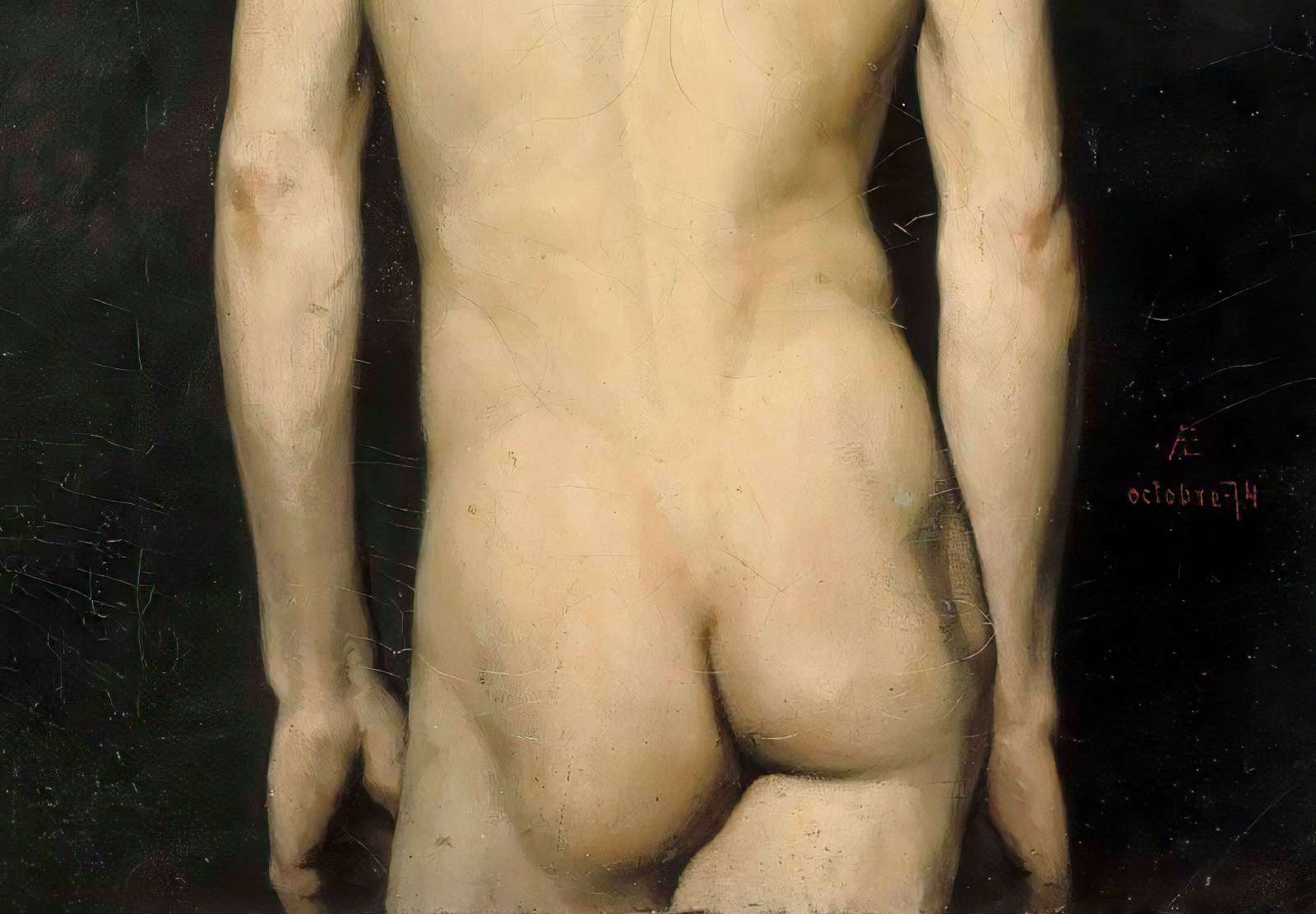 Reprodukcija „Vyro akademinė studija“, Albert Edelfelt (1874)