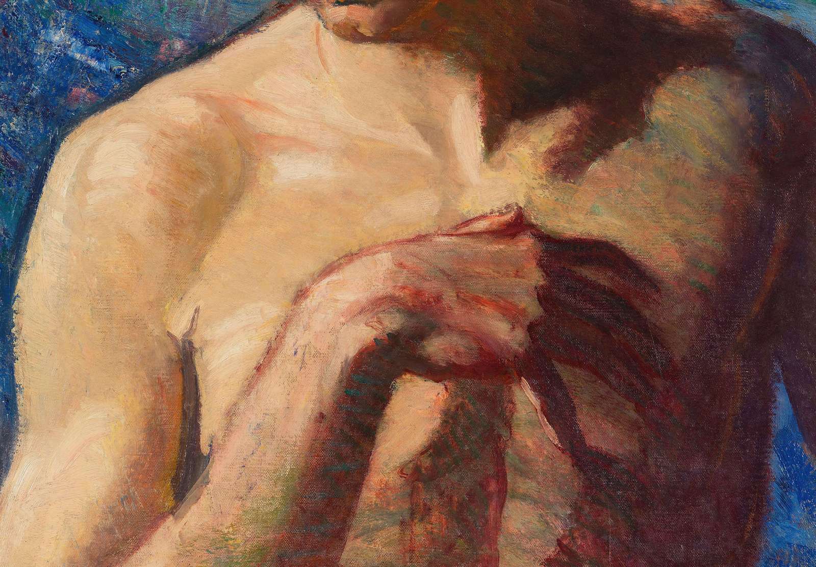 Reprodukcija „Jauno vyro portretas“, Hans Christiansen (1916)