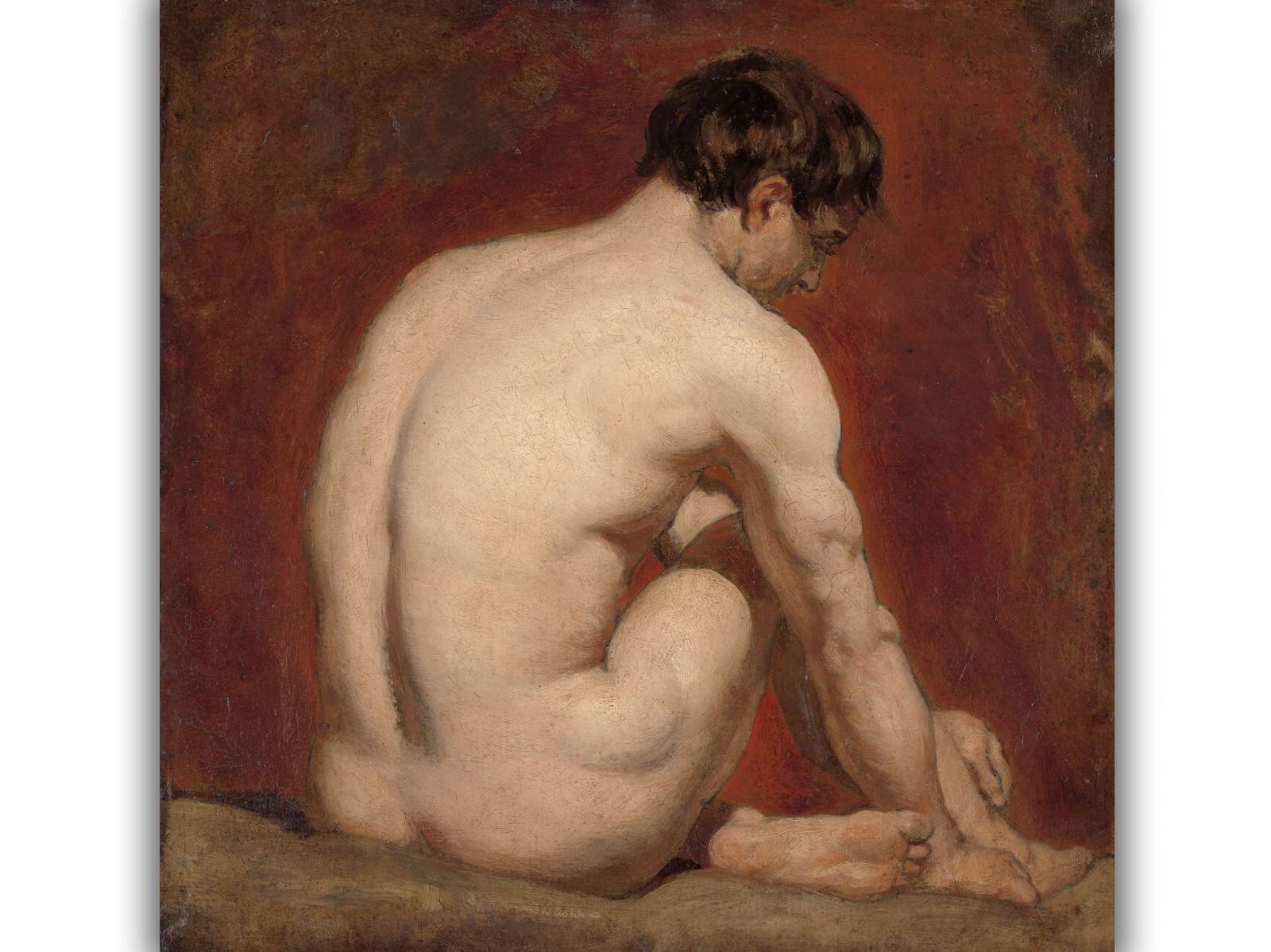 Reprodukcija „Sėdintis vyras iš nugaros“, William Etty