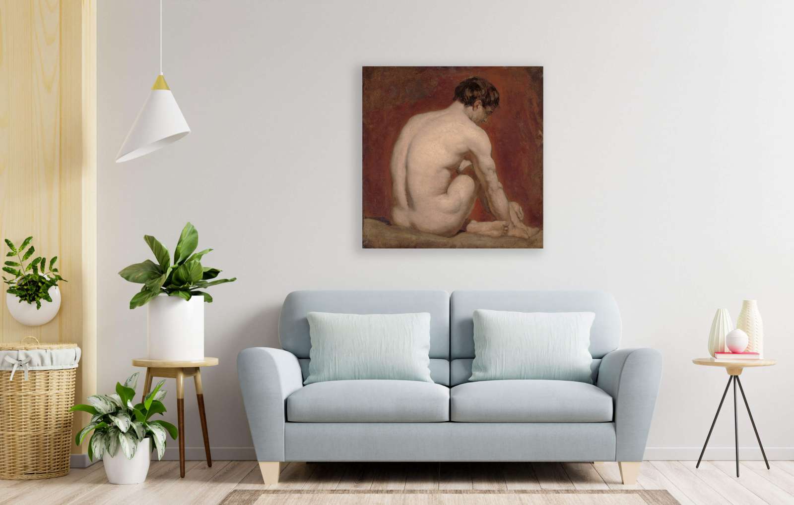 Reprodukcija „Sėdintis vyras iš nugaros“, William Etty