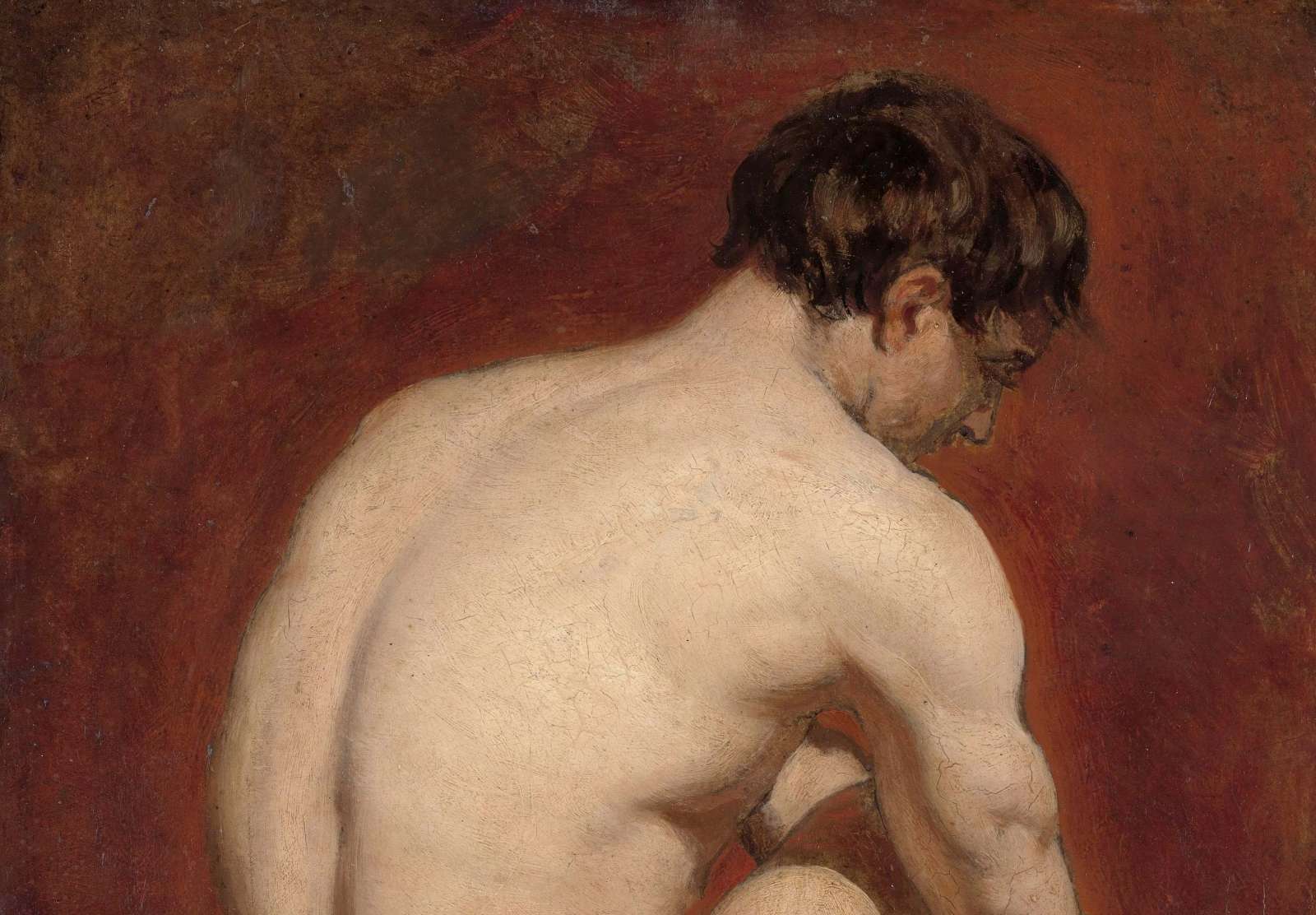 Reprodukcija „Sėdintis vyras iš nugaros“, William Etty