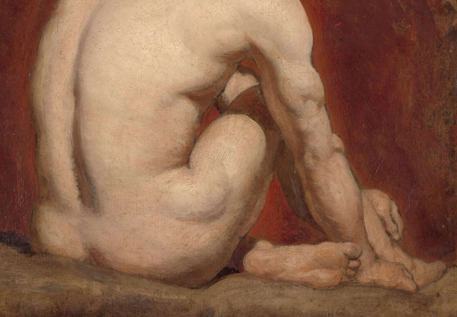 Reprodukcija „Sėdintis vyras iš nugaros“, William Etty