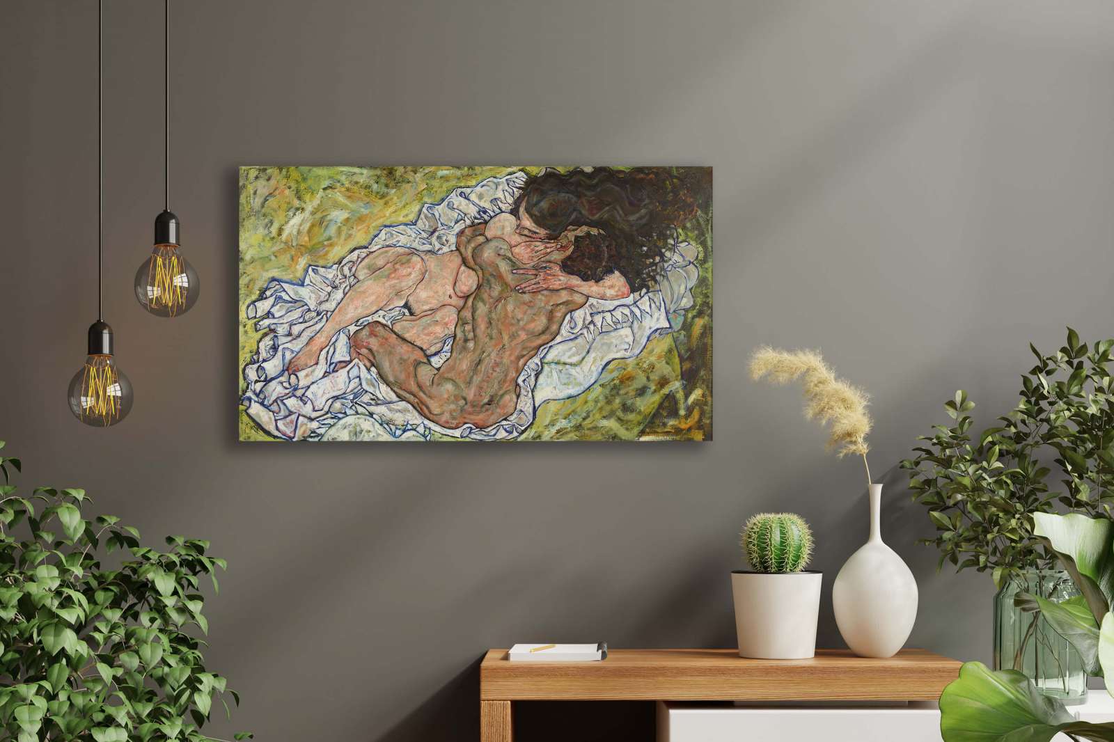 Reprodukcija „Apsikabinimas“, Egon Schiele (1917)