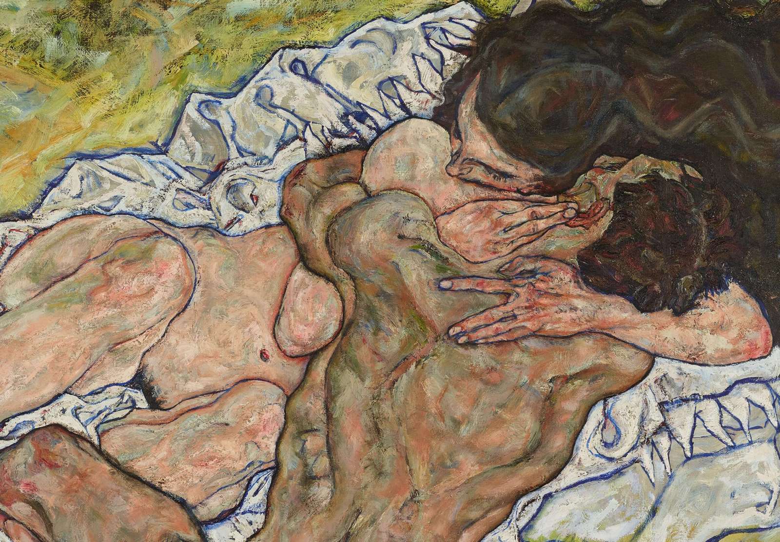 Reprodukcija „Apsikabinimas“, Egon Schiele (1917)