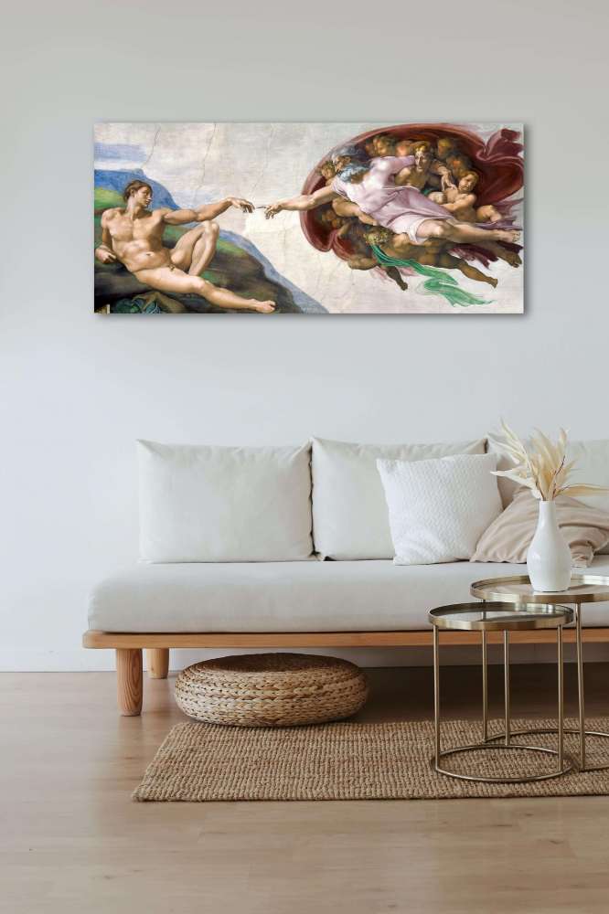 Reprodukcija „Adomo sukūrimas“, Michelangelo Buonarroti