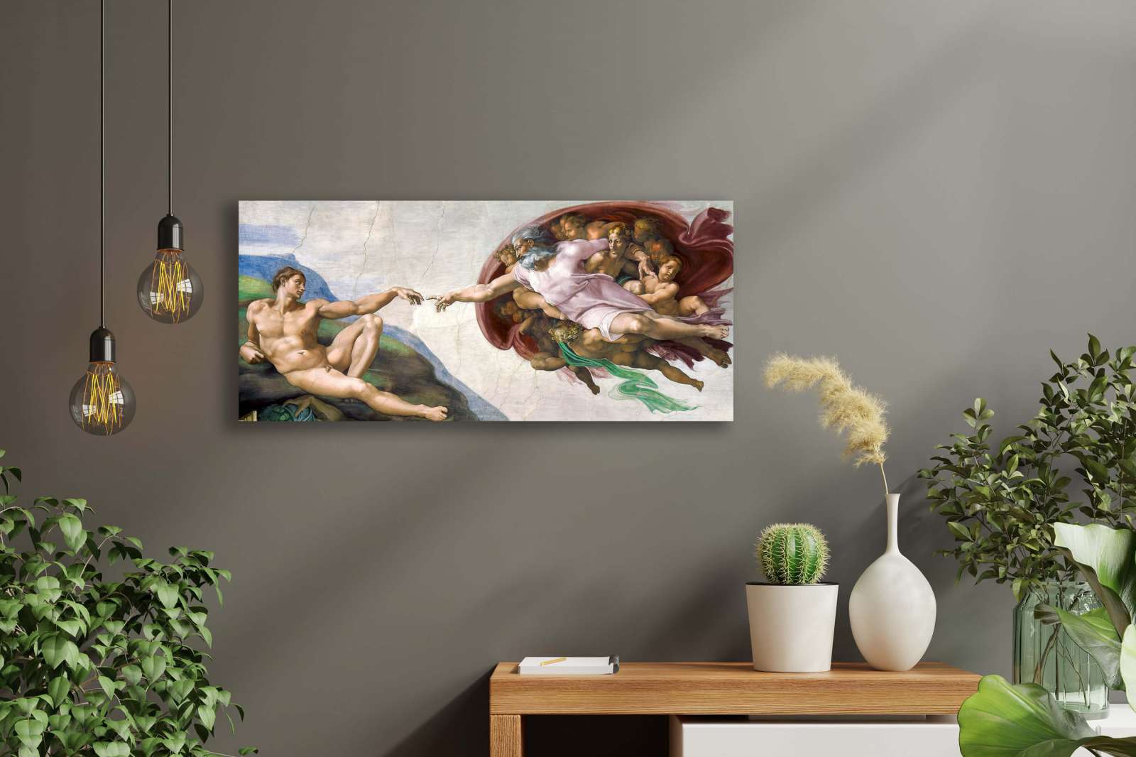 Reprodukcija „Adomo sukūrimas“, Michelangelo Buonarroti