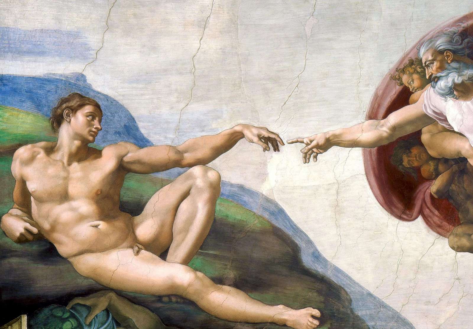 Reprodukcija „Adomo sukūrimas“, Michelangelo Buonarroti