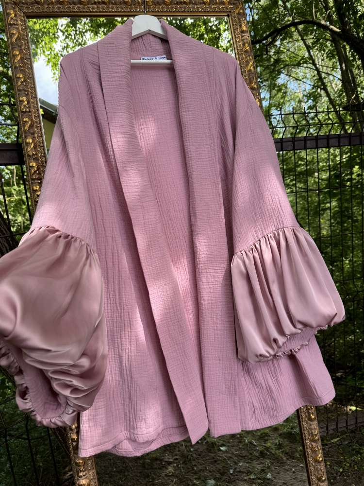Suknelė Kimono Pink au dirželiu