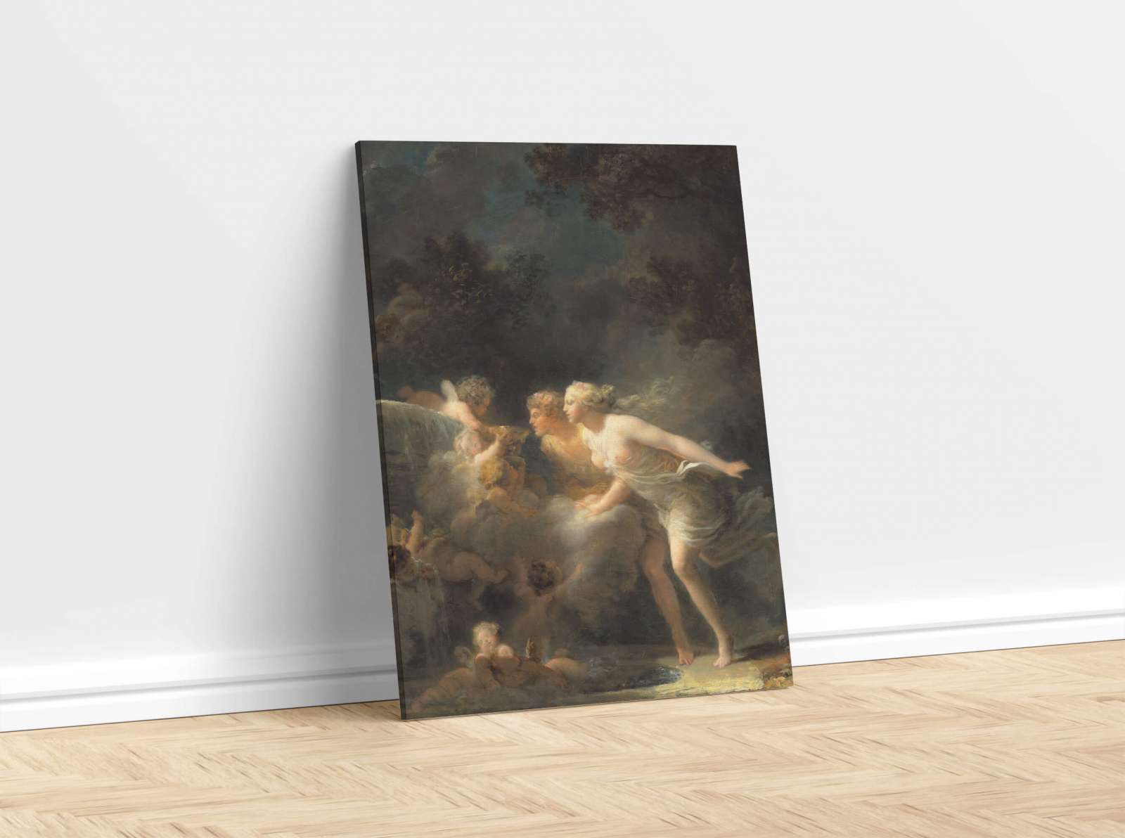 Reprodukcija „Meilės fontanas“, Jean Honoré Fragonard (1785)